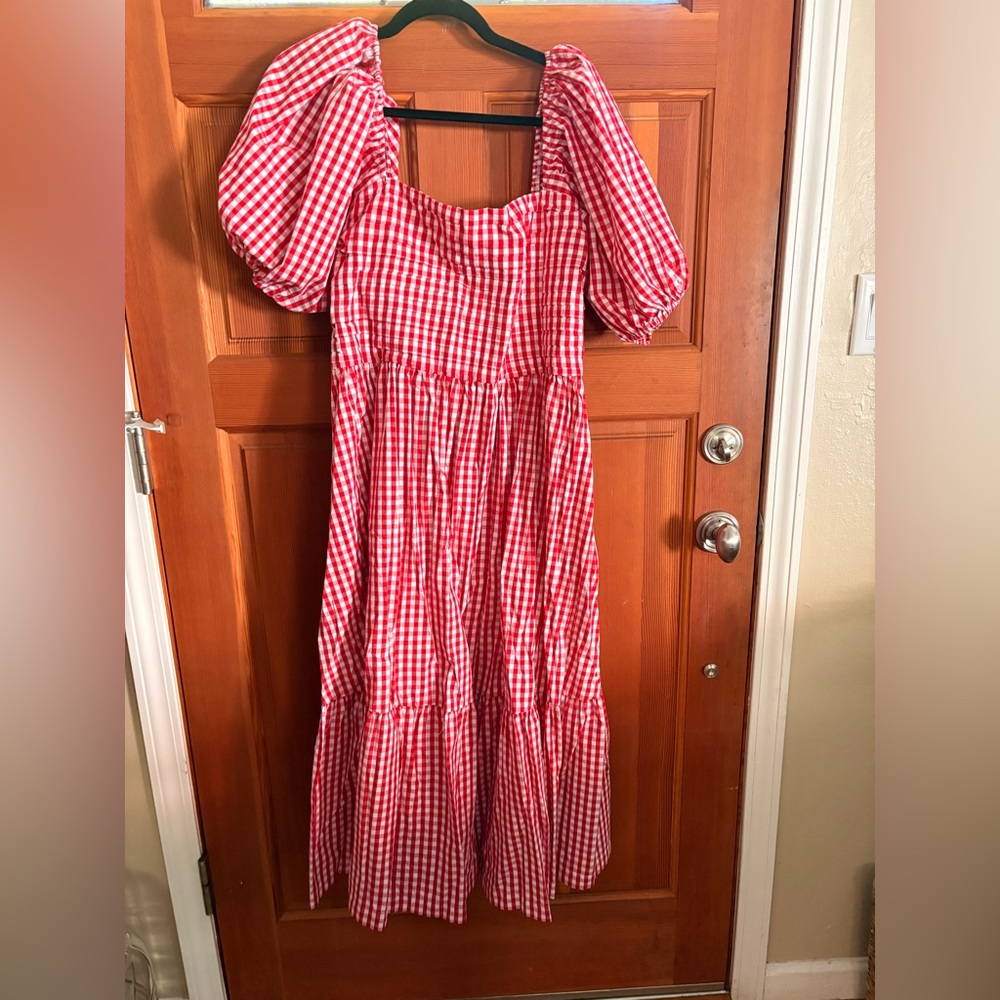 Abercrombie & Fitch Red Checkered Dress Women’s